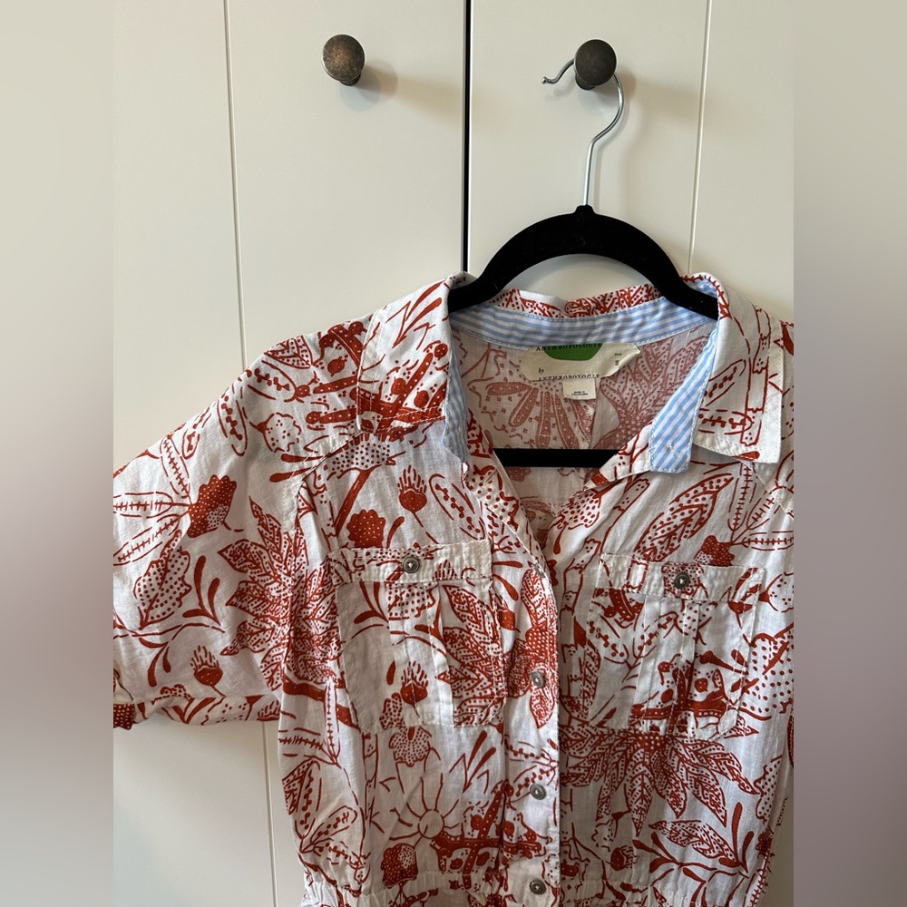 Anthropologie Botanical Print Romper